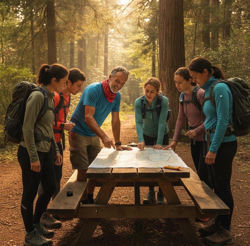 Group preparing for an outdoor activity session in Łódź